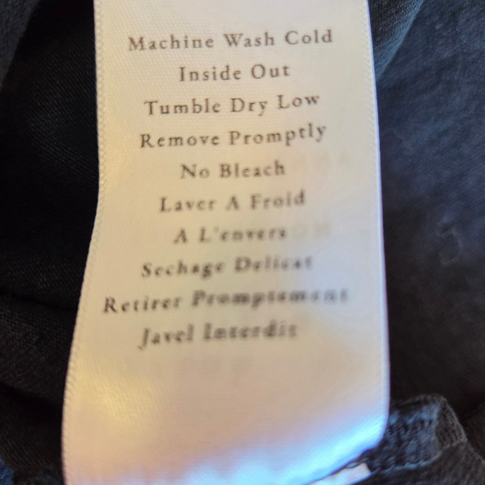 Frank & Eileen Tee Lab Navy Blue Cotton Jersey V-Neck Shirt Dress Small - Picture 9 of 9